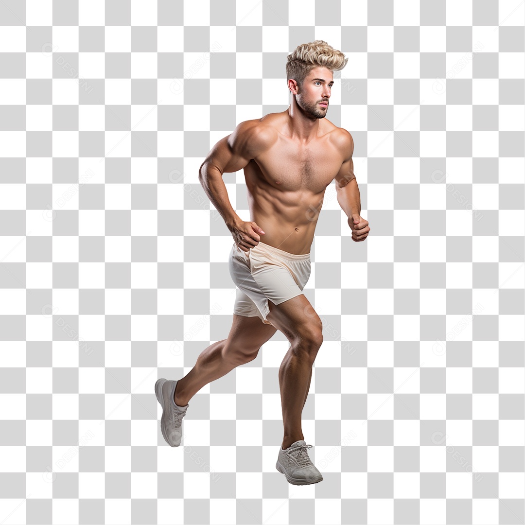 Homem Malhando Academia Musculação PNG Transparente