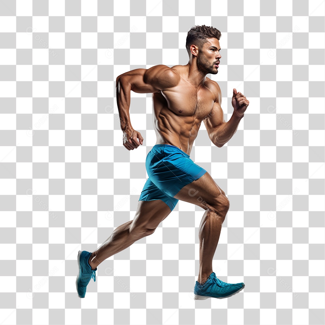 Homem Malhando Academia Musculação PNG Transparente