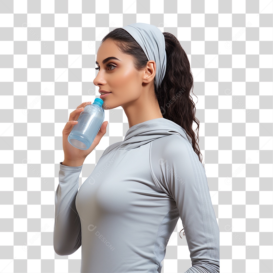Mulher Malhando Academia Musculação PNG Transparente