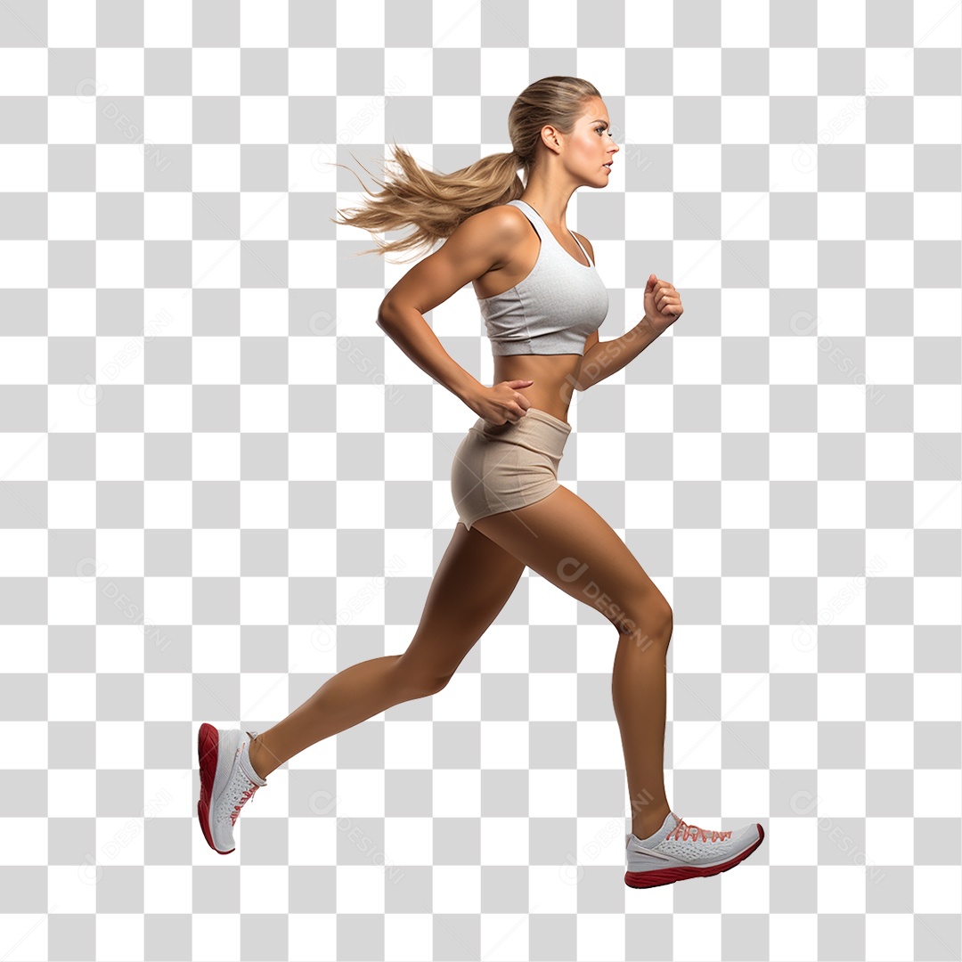 Mulher Malhando Academia Musculação PNG Transparente