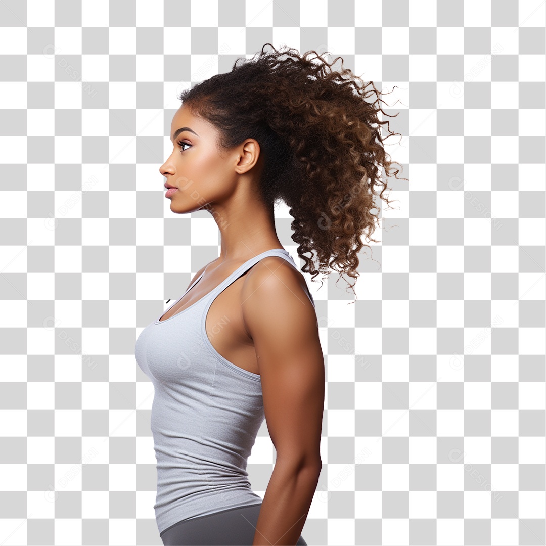 Mulher Malhando Academia Musculação PNG Transparente