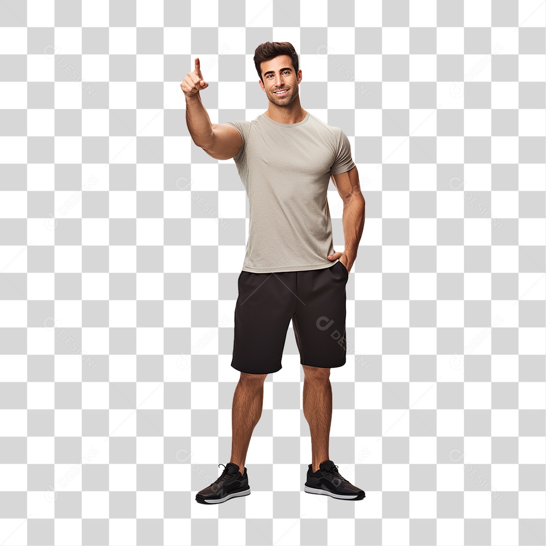 Homem Malhando Academia Musculação PNG Transparente