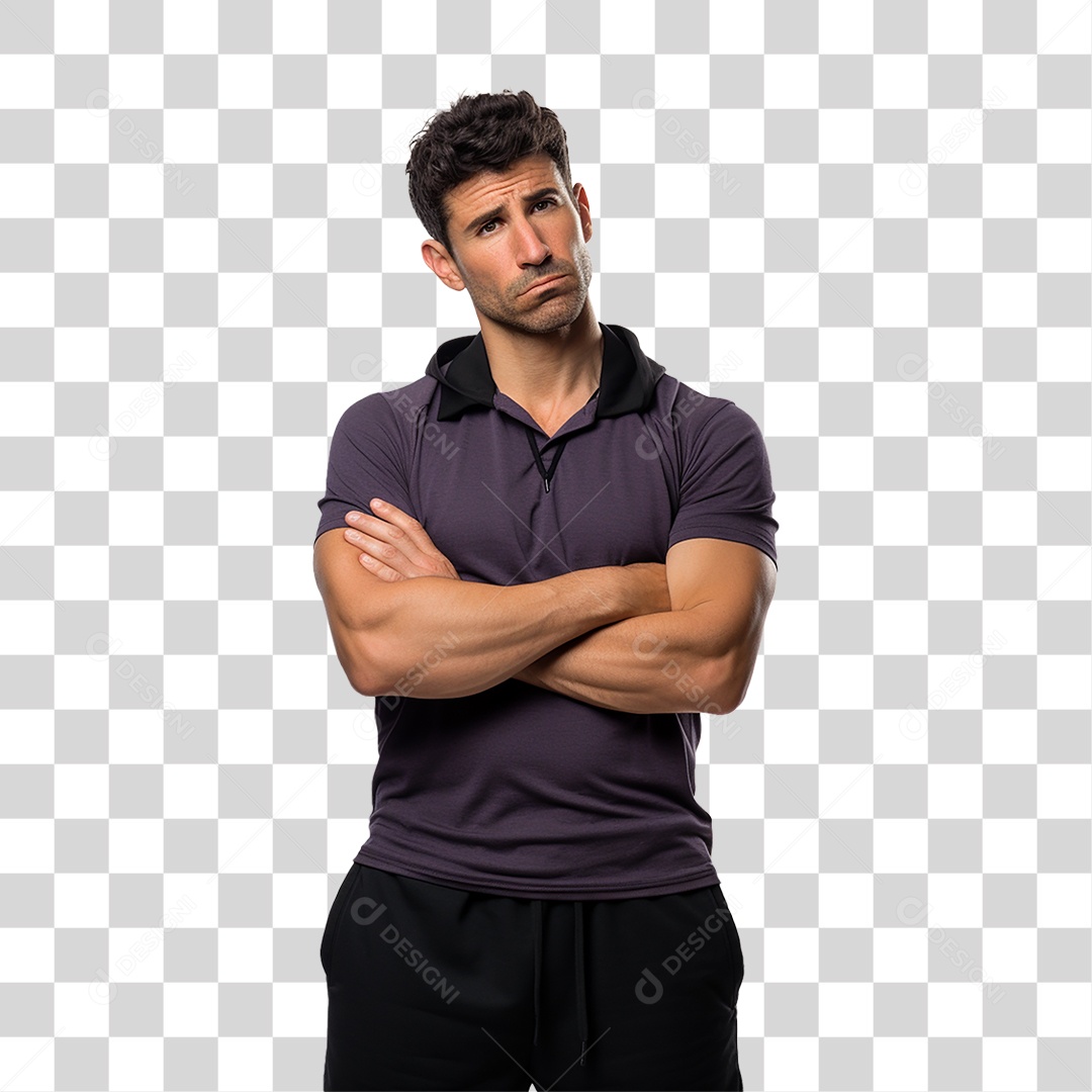 Homem Malhando Academia Musculação PNG Transparente