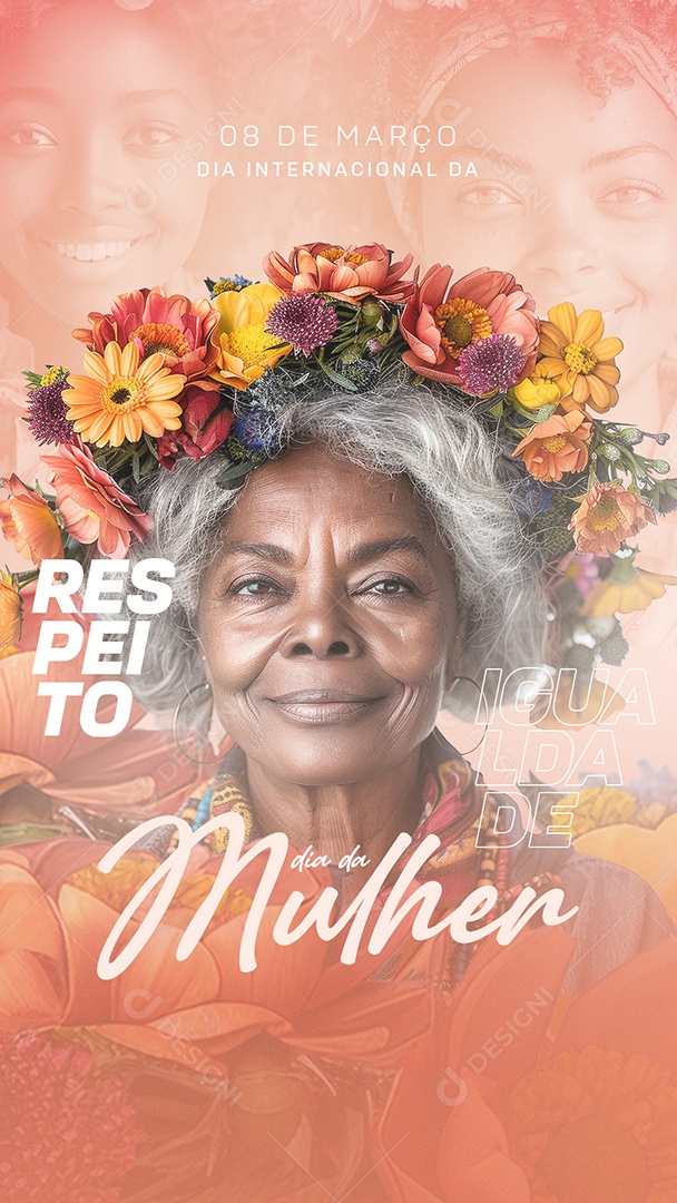 Story Dia Internacional das Mulheres 8 de Março Respeito Social Media PSD Editável