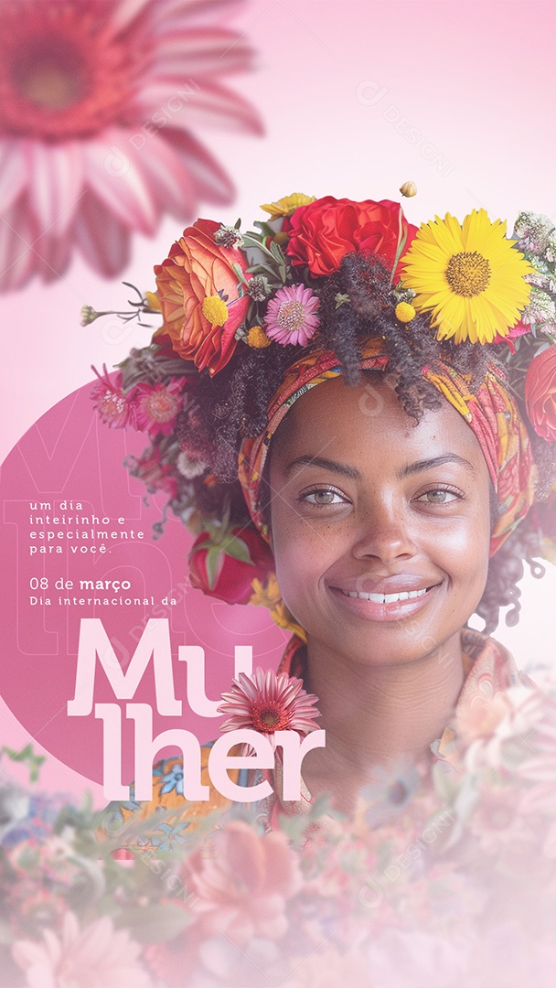 Story Dia Internacional das Mulheres 8 de Março Social Media PSD Editável