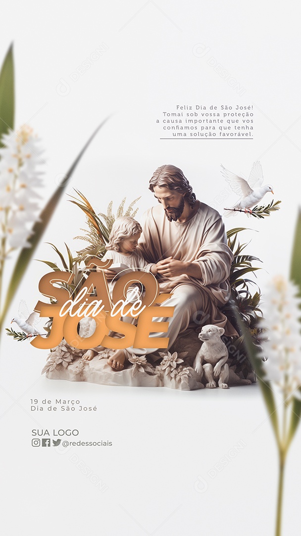 Story Dia de São José 19 de Março Social Media PSD Editável