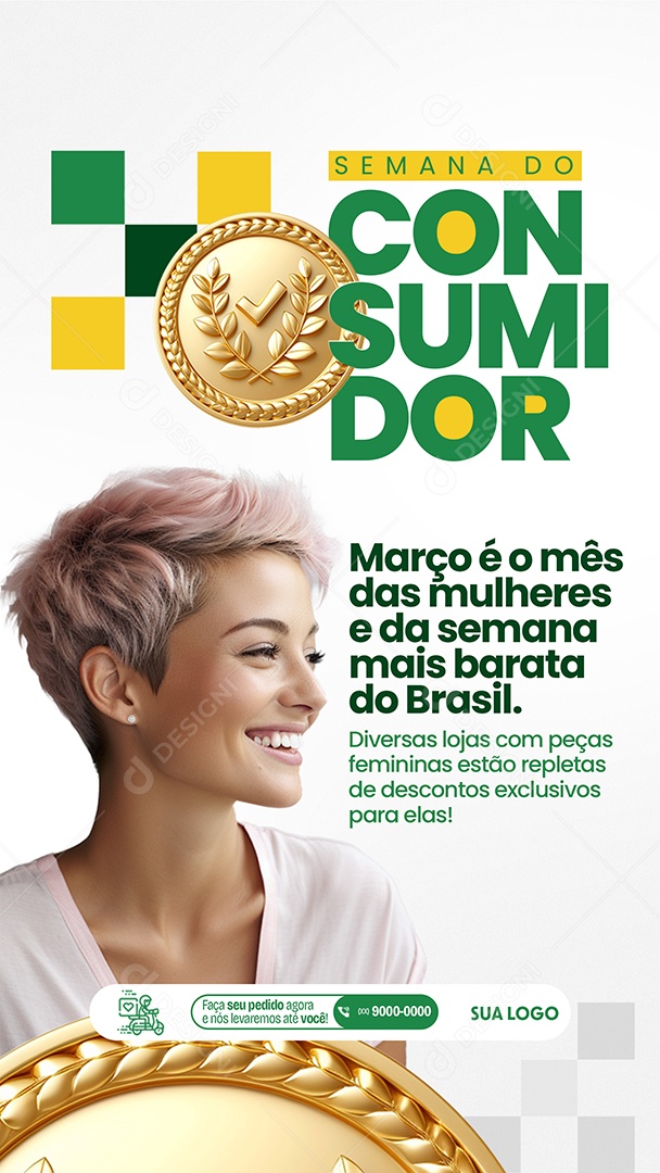Story Semana do Consumidor Março é o mês das mulheres Social Media PSD Editável