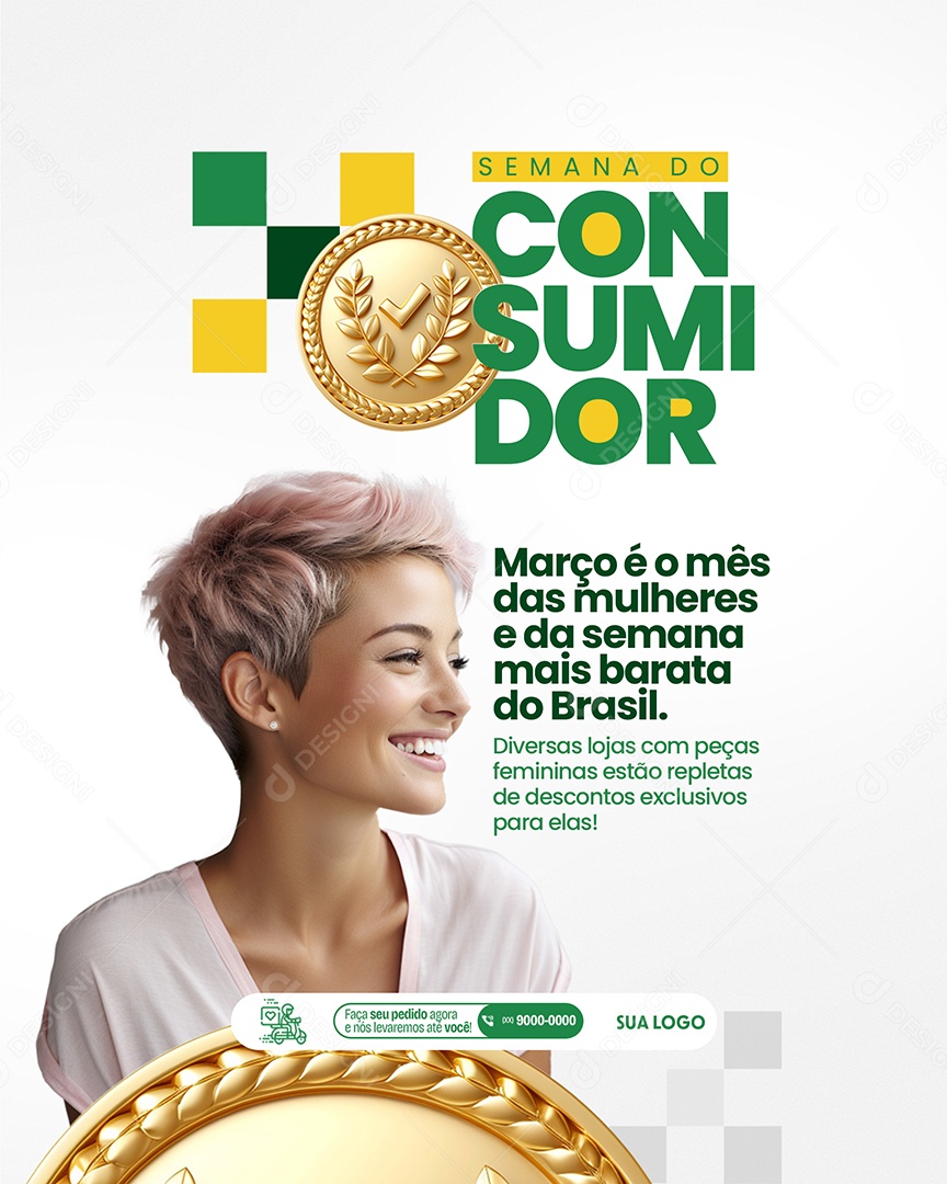 Semana do Consumidor Março é o mês das mulheres Social Media PSD Editável