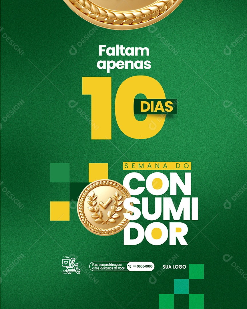 Semana do Consumidor Supermercado Loja Faltam apenas 10 Dias Social Media PSD Editável
