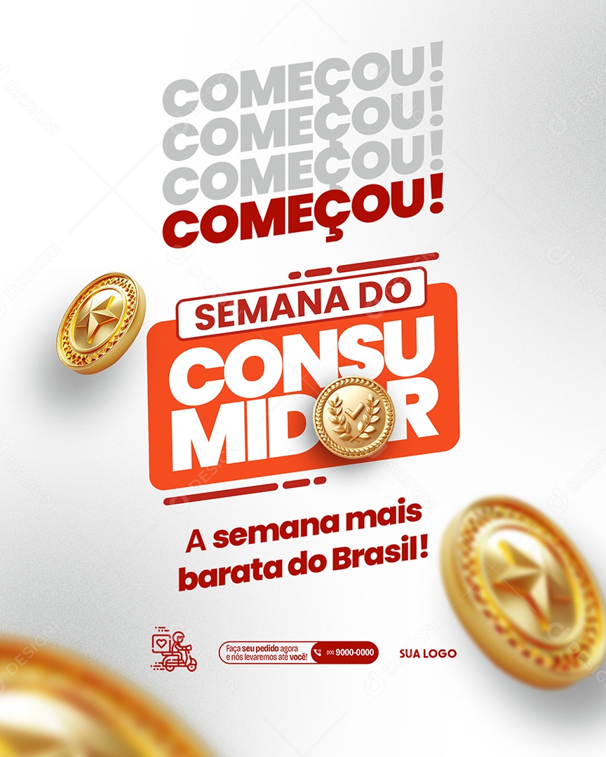 Semana do Consumidor Começou a Semana mais barata do Brasil Social Media PSD Editável
