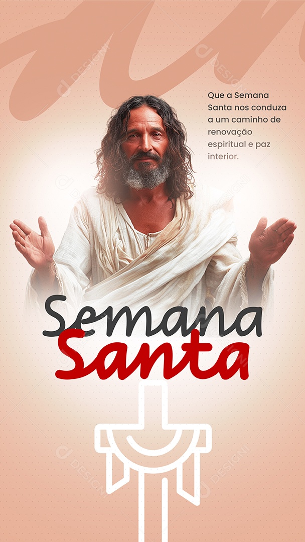 Story Semana Santa nos conduza a um caminho de renovação Social Media PSD Editável