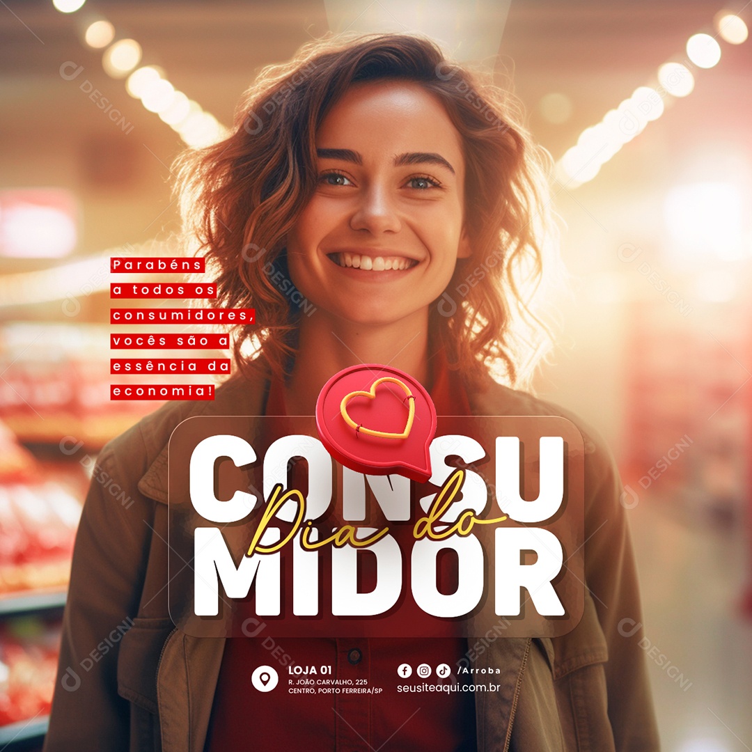 Dia do Consumidor 15 De Março Parabéns a todos os consumidores Social Media PSD Editável