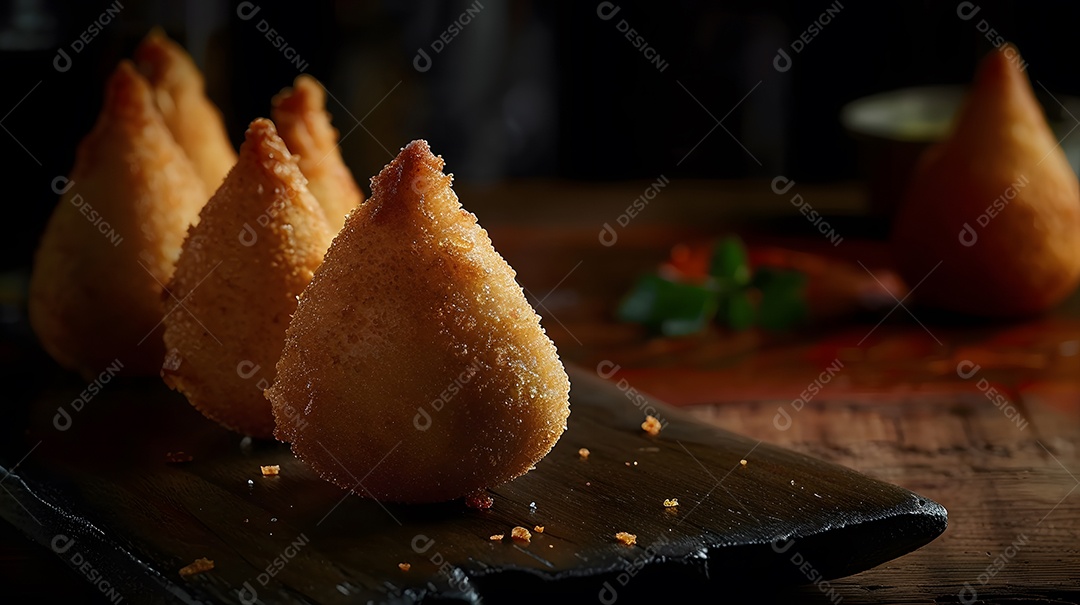 Tábua com coxinha de frango