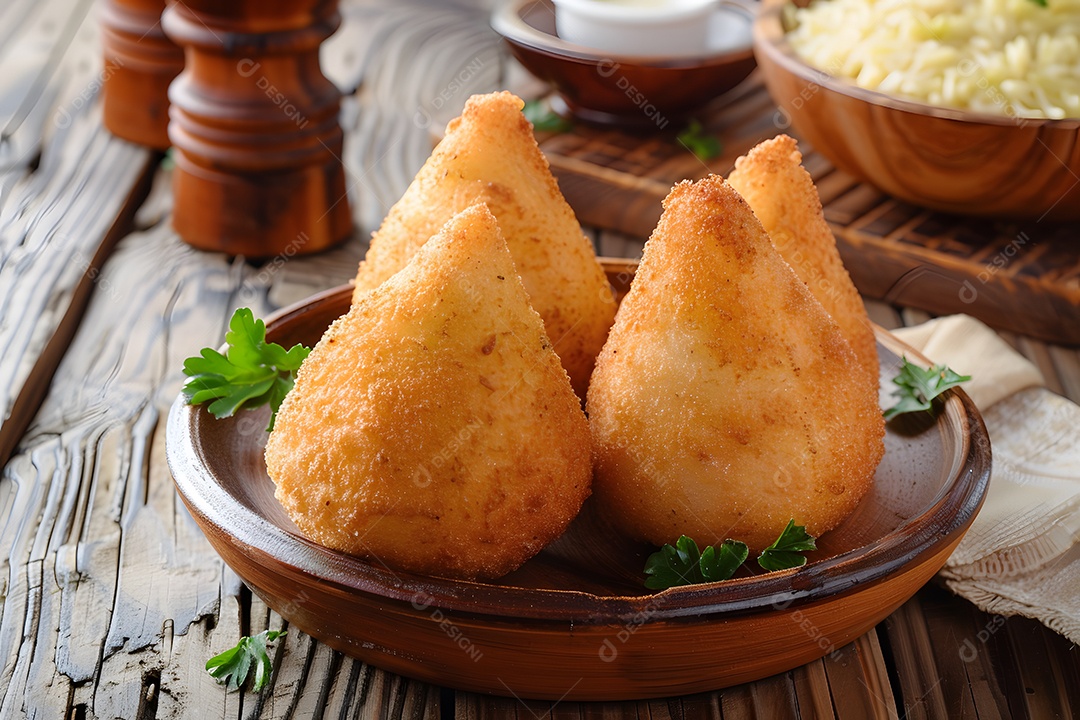 Coxinhas de frango crocante