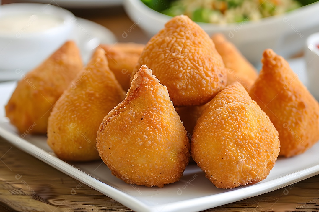 Coxinhas de frango crocante