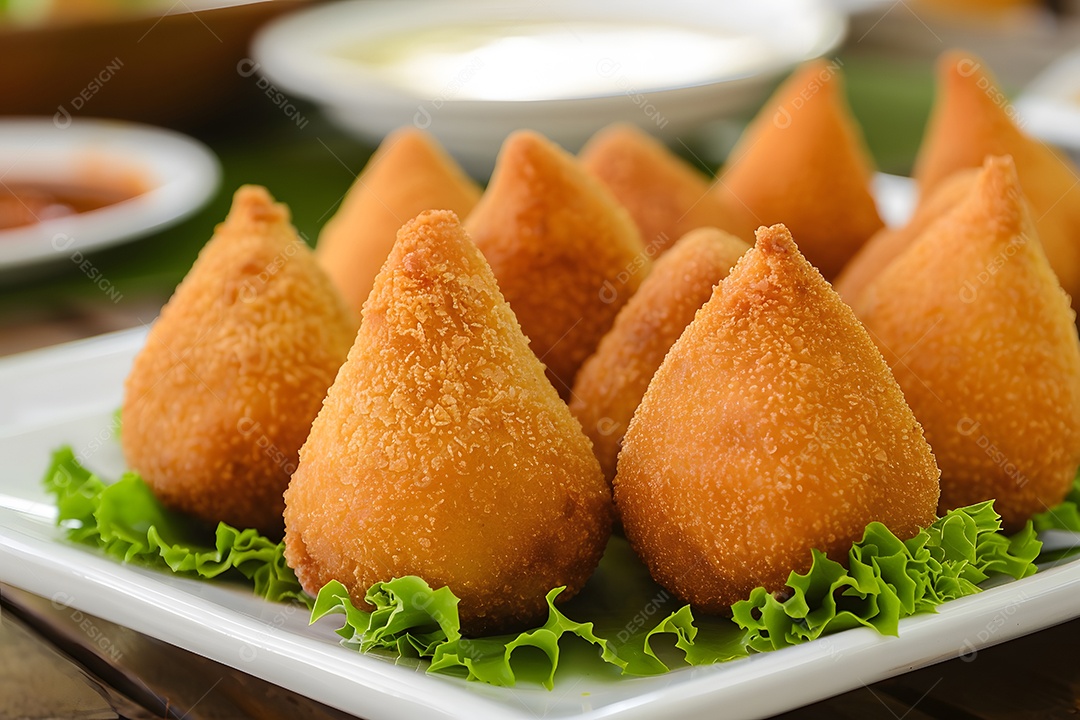 Coxinhas de frango crocante