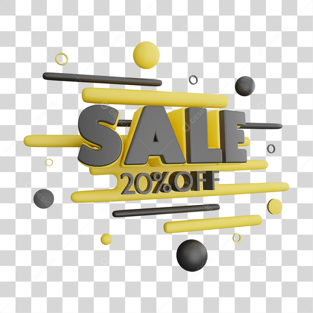 Selo 3D  Sale Porcentagem de Descontos PNG Transparente