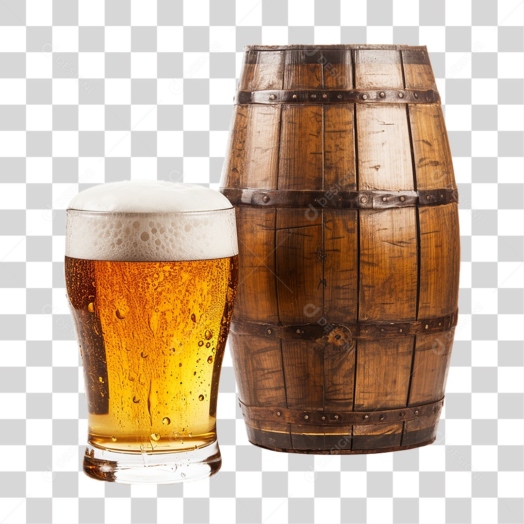 Chopp Bebida Alcoólica Barril PNG Transparente