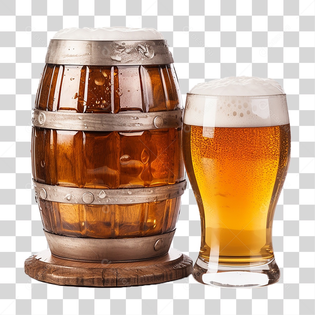 Chopp Bebida Alcoólica Barril PNG Transparente