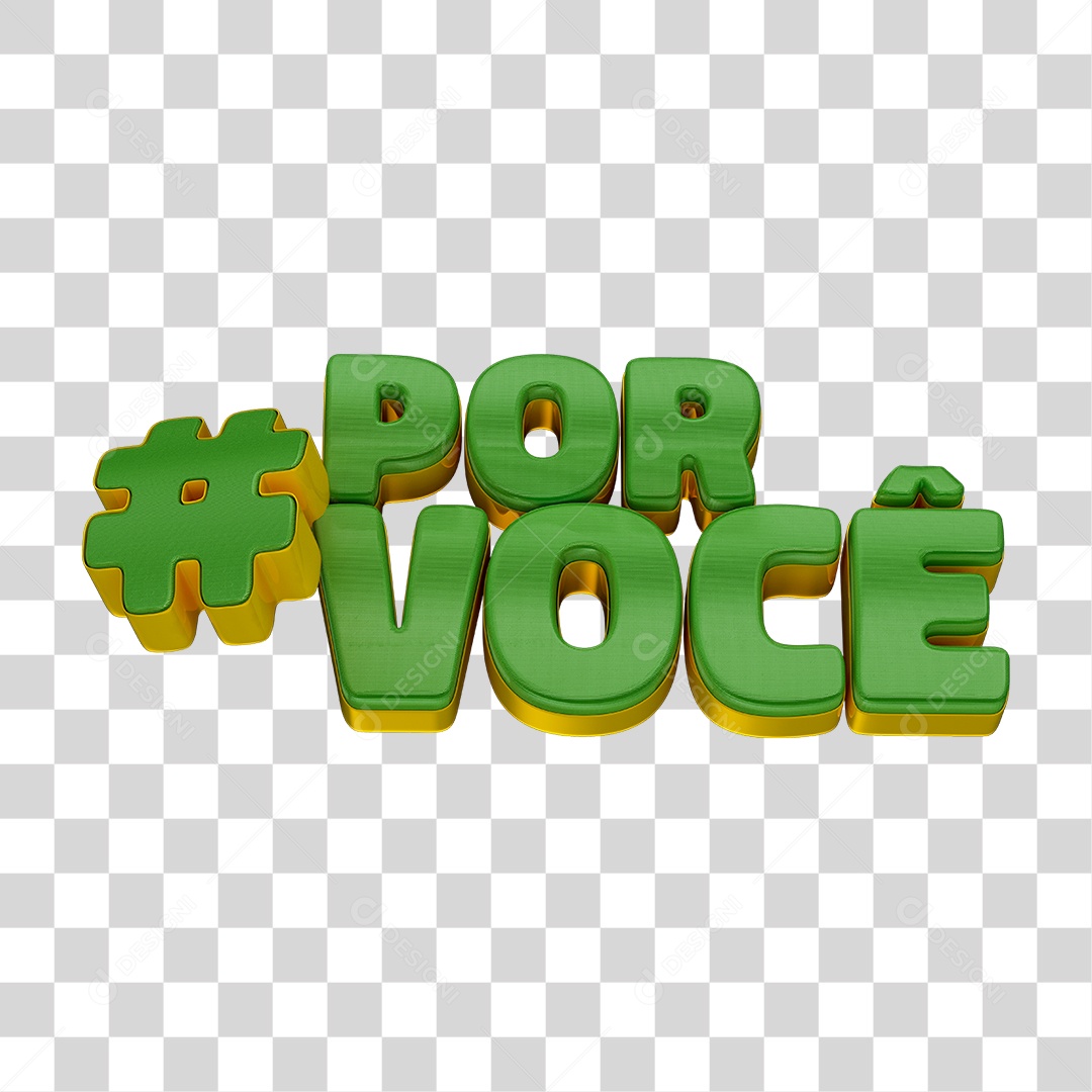 Selo 3D Por Você PNG Transparente