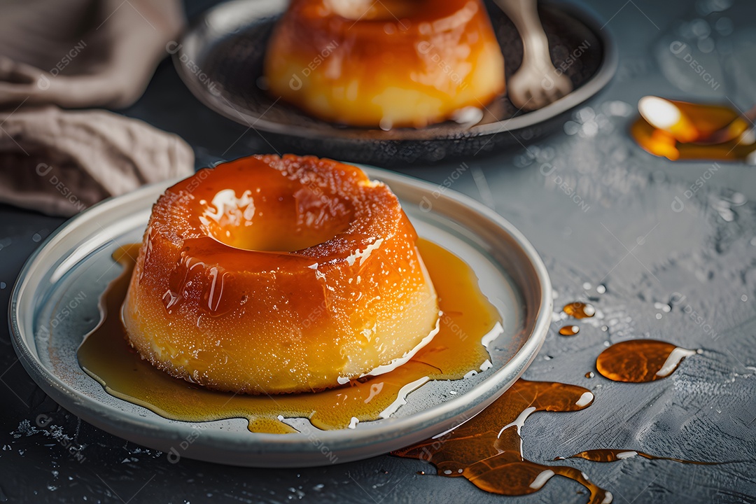 Dois minis pudim decorado