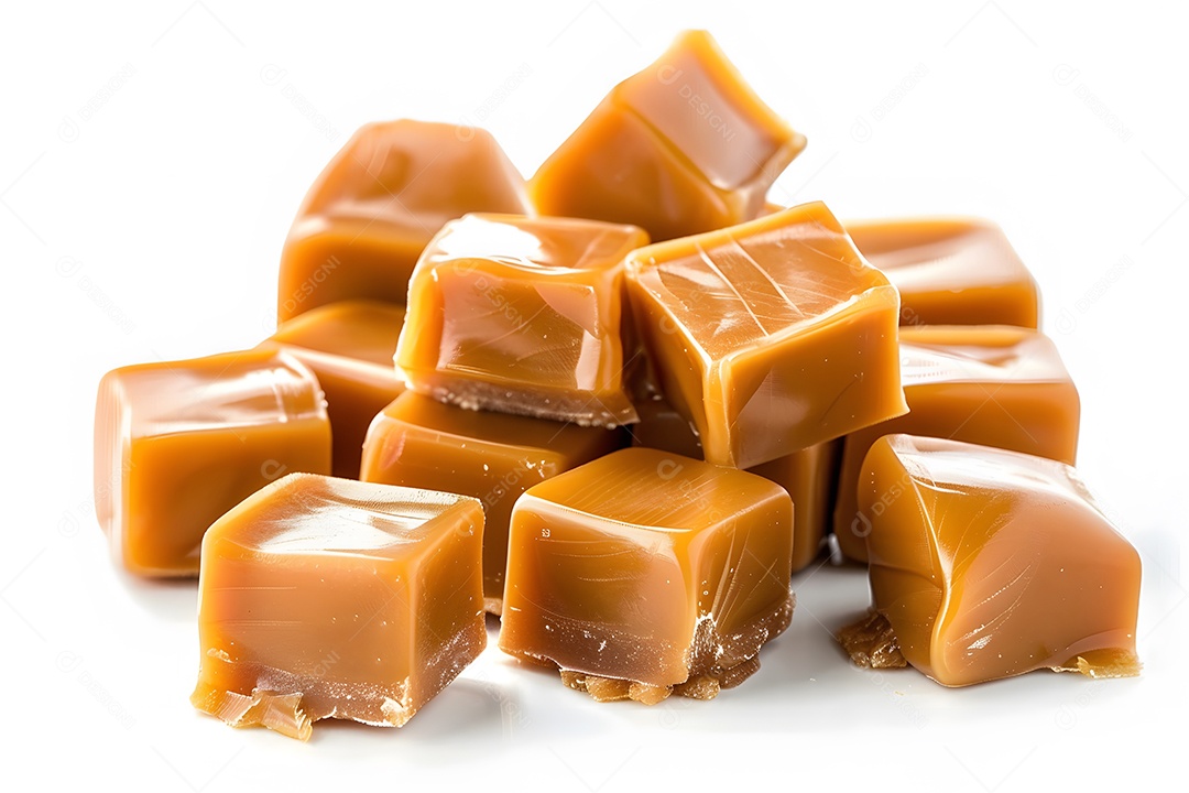 Caramelo delicioso em cubos