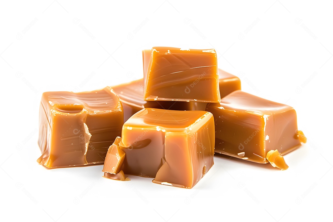 Caramelo delicioso em cubos