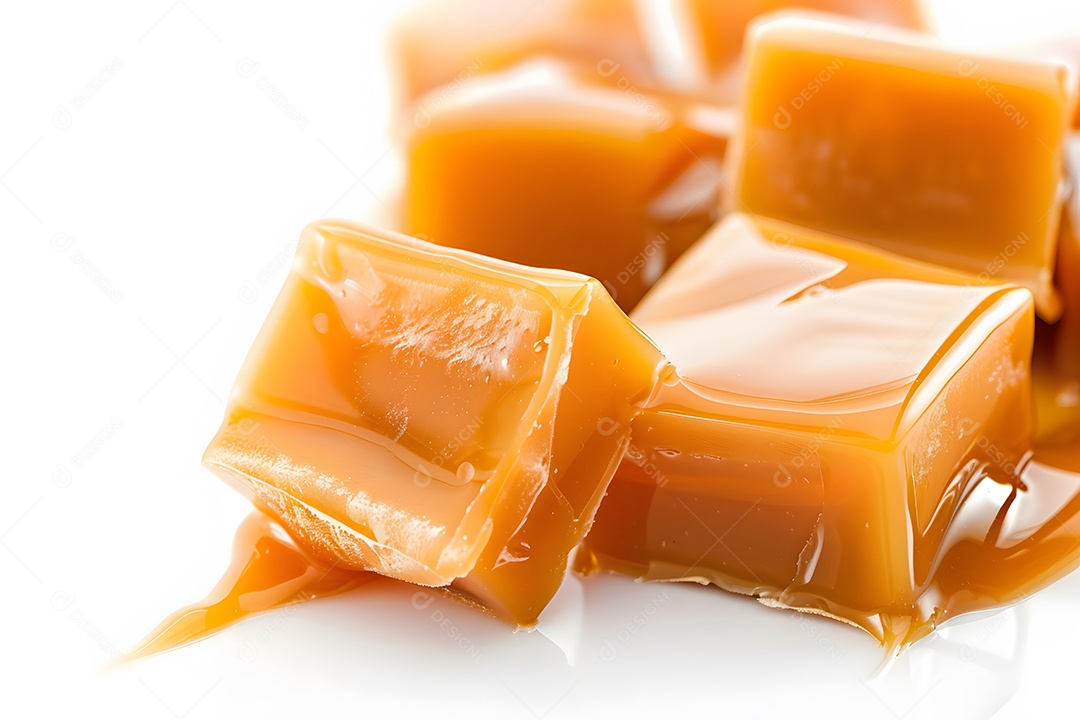 Caramelo delicioso em cubos