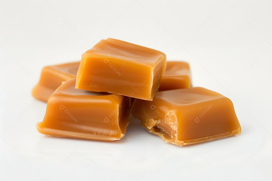 Caramelo delicioso em cubos
