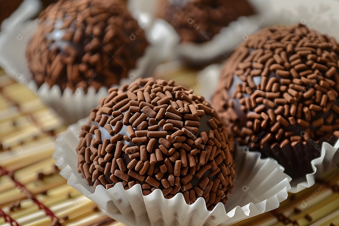 Brigadeiros em uma bandeja