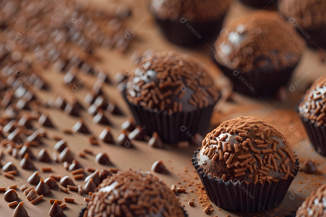 Brigadeiro com gotas de chocolate