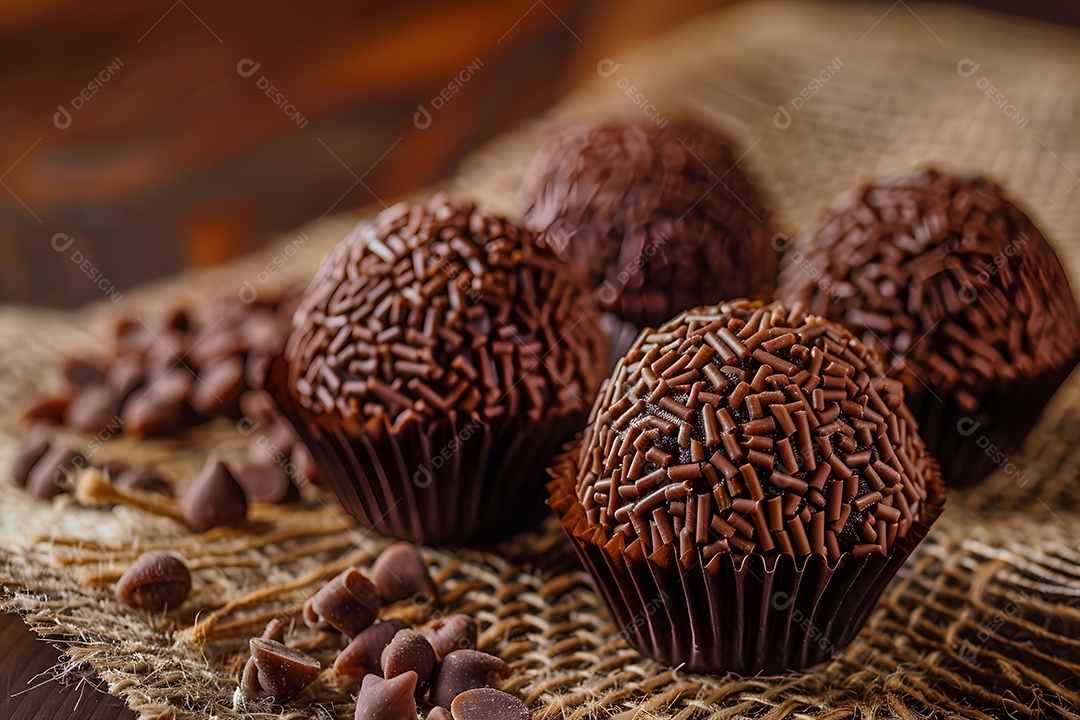 Brigadeiro de chocolate com granulado