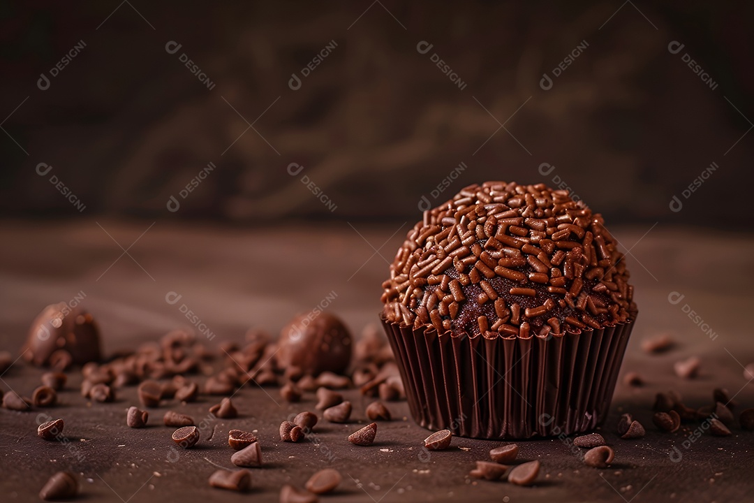 Brigadeiro de chocolate com granulado