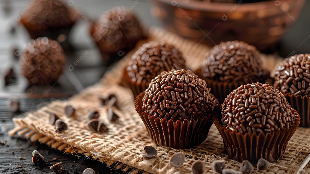 Brigadeiros gourmet de granulado