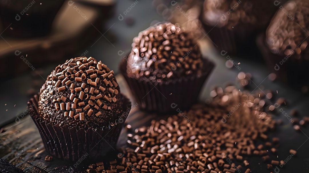 Brigadeiro de chocolate com granulado