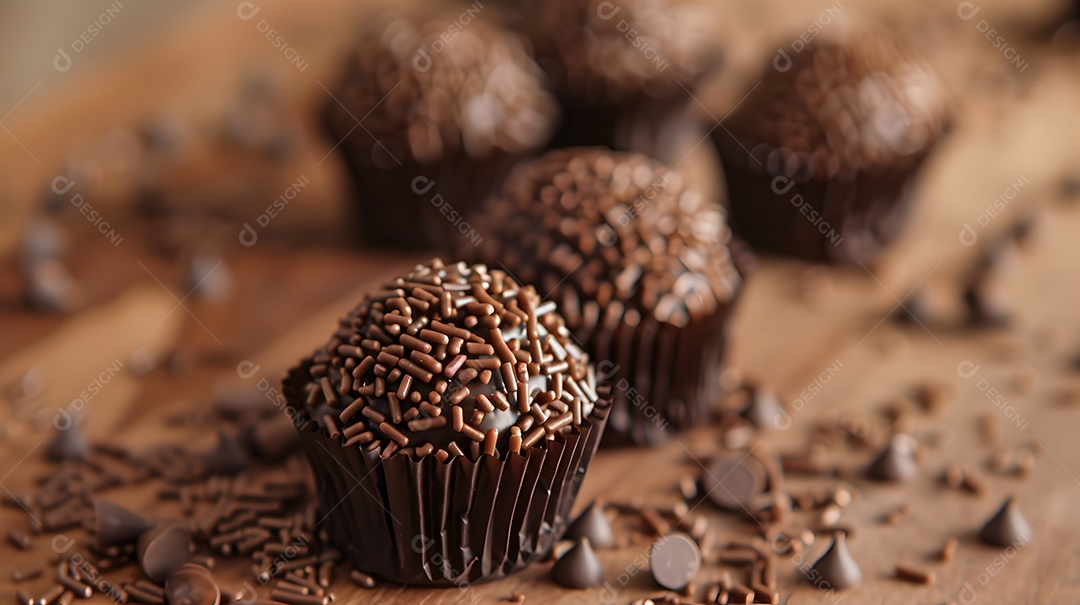 Brigadeiro com gotas de chocolate