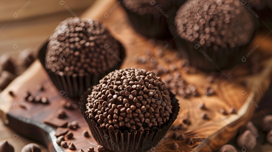 Brigadeiro de chocolate com granulado