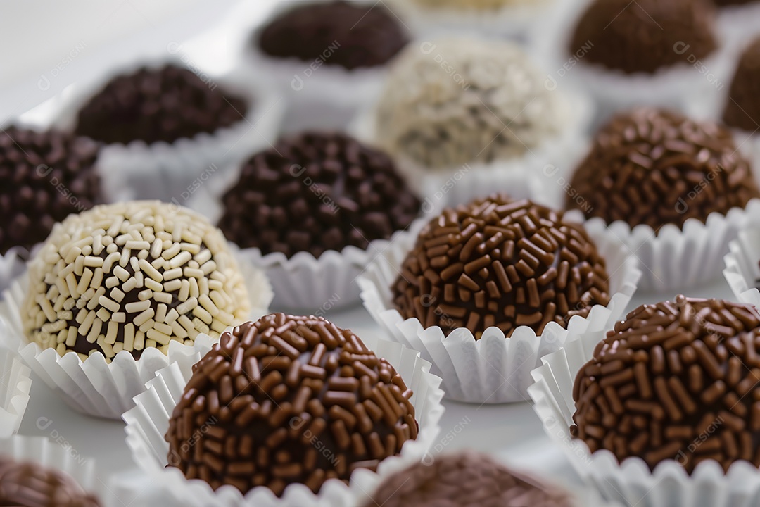 Brigadeiro de chocolate com granulado