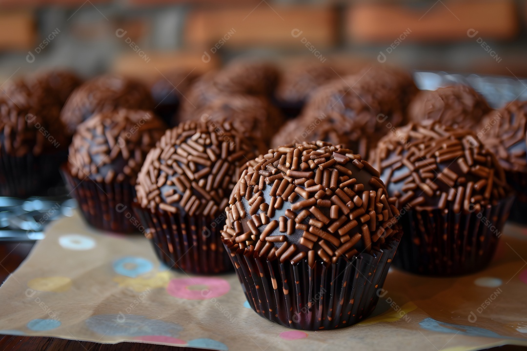 Brigadeiro de chocolate com granulado