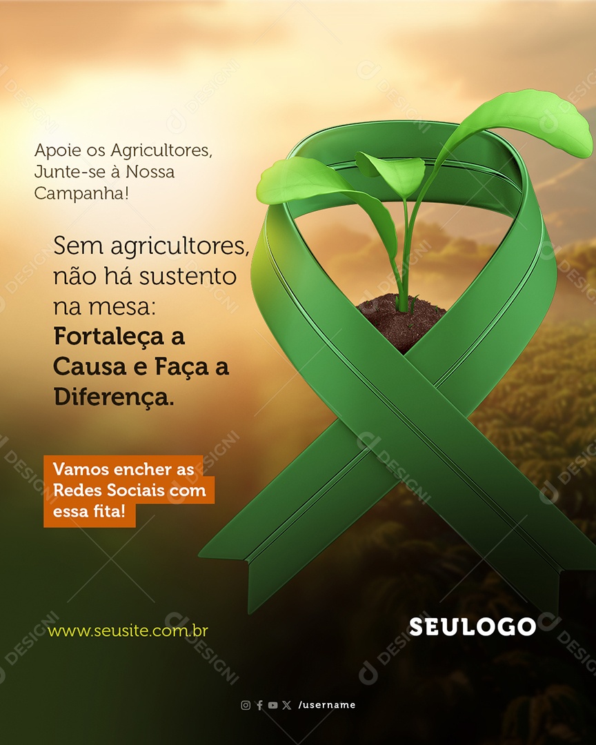 Apoie os Agricultor Junte-se a nossa Campanha Social Media PSD Editável