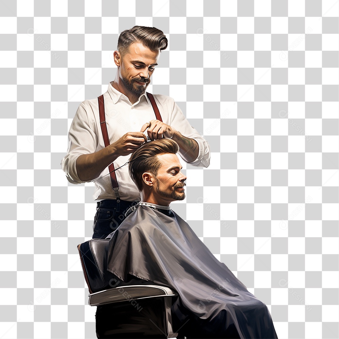 Barbeiro Corte de Cabelo Salão PNG Transparente