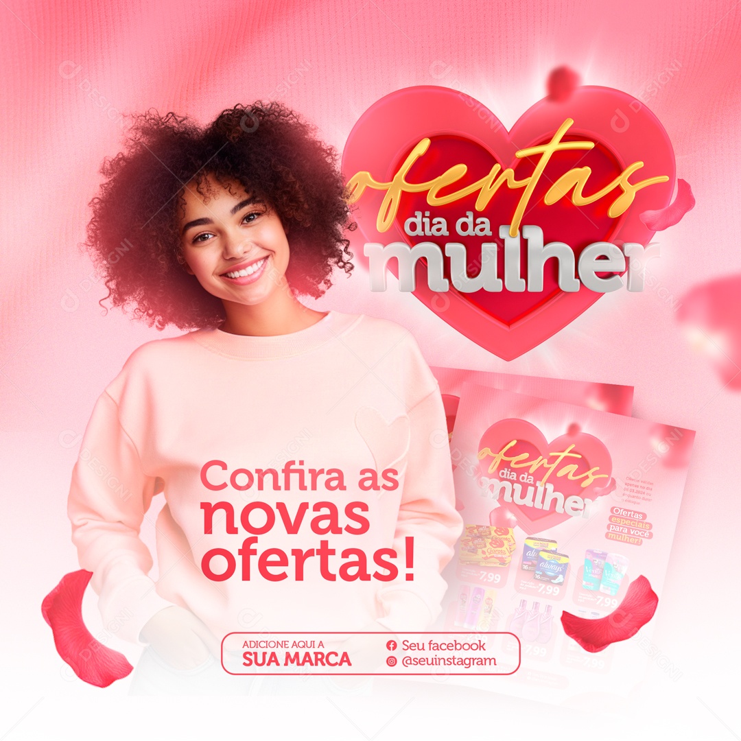 Ofertas Dia da Mulher Confira as novas Social Media Editável