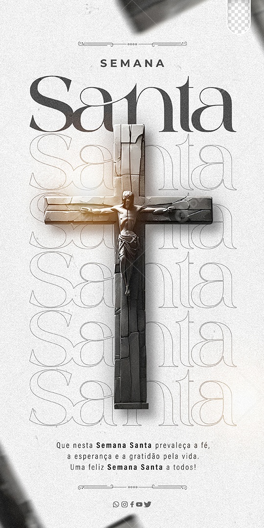 Story: Holy Week: May Faith, Hope, and Gratitude Prevail Social Media PSD Editable