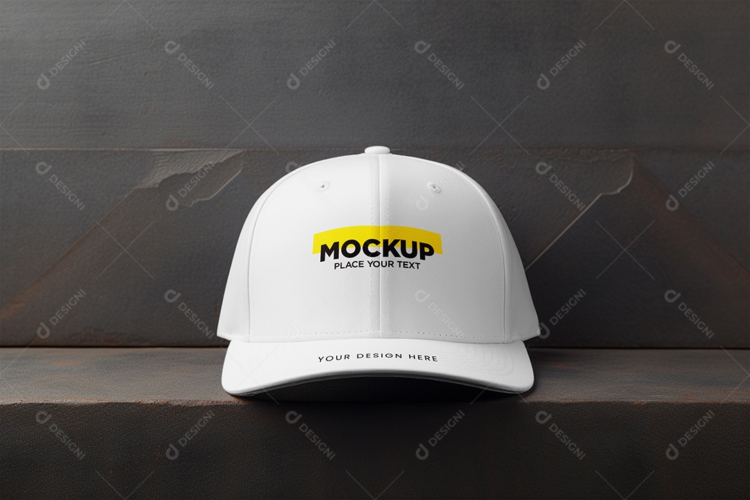 Boné Branco Mockup PSD