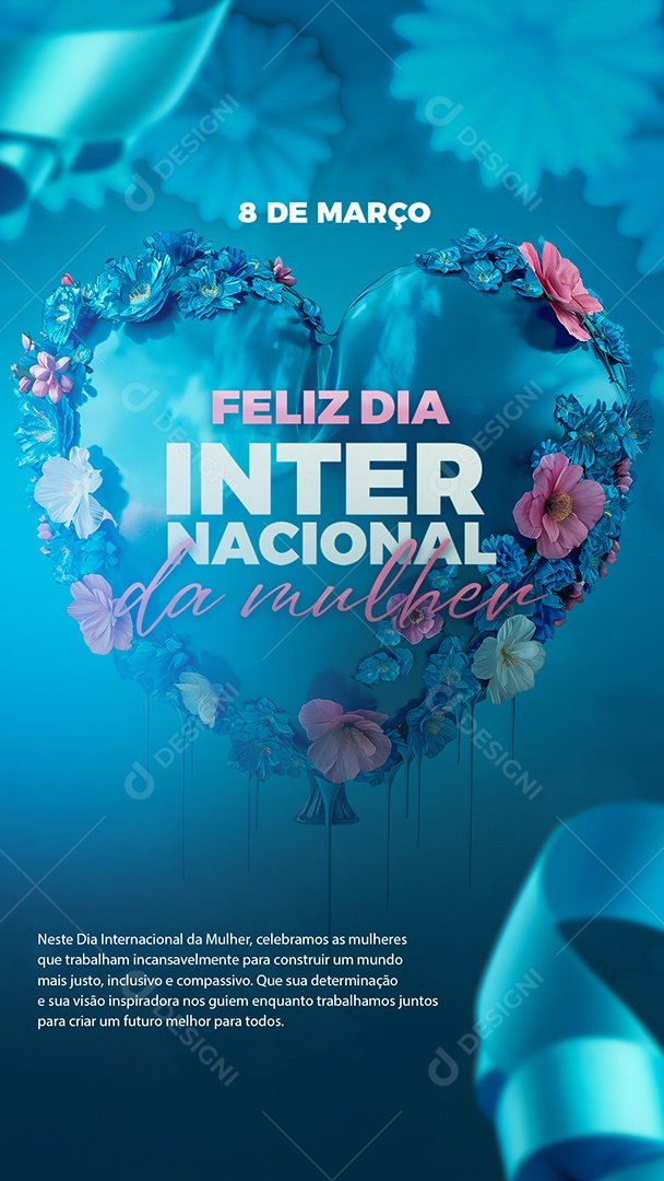 Story Dia Internacional das Mulheres 8 de Março Social Media PSD Editável