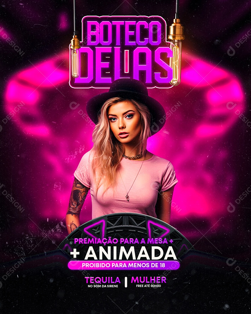 Flyer Boteco Delas Social Media PSD Editável