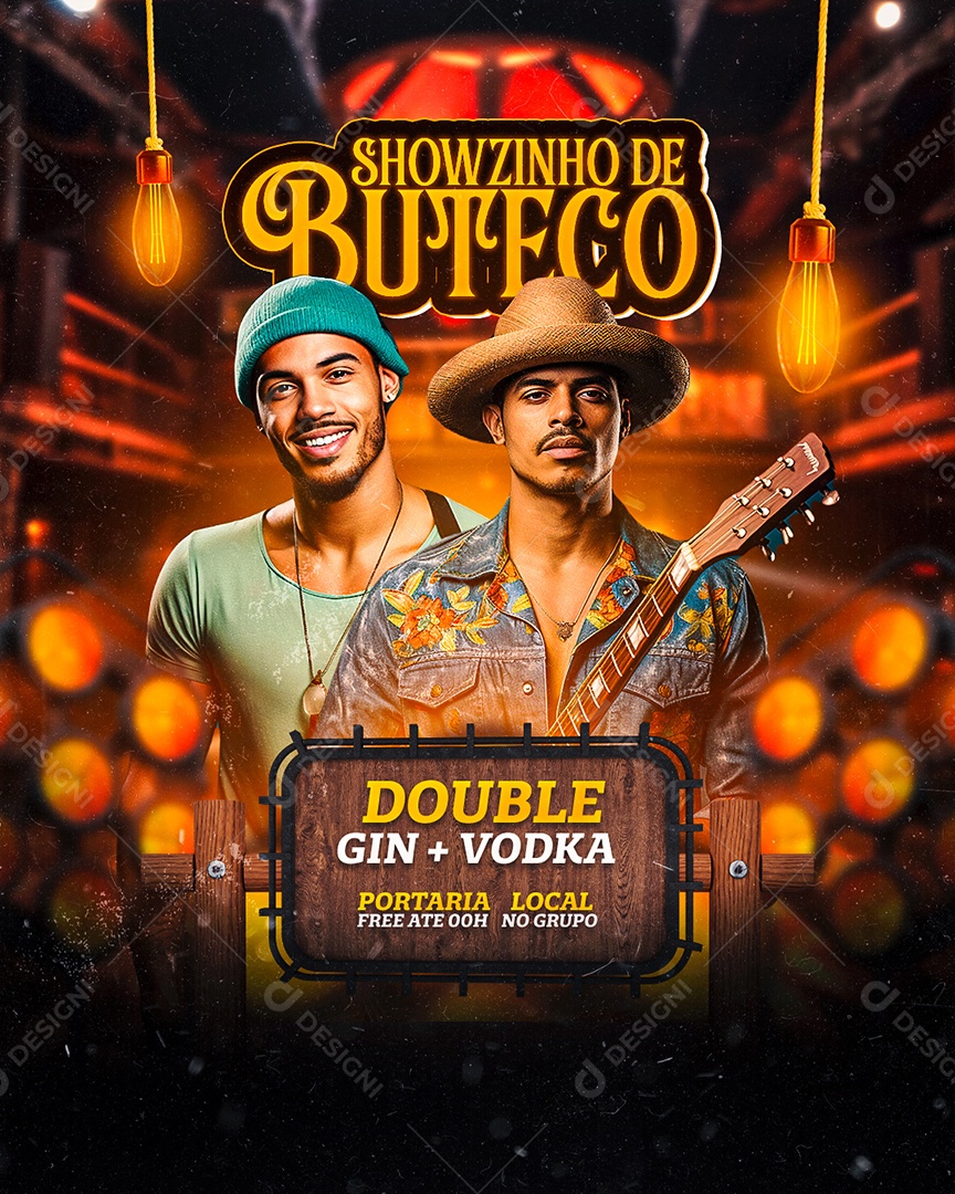 Flyer Showzinho de Buteco Social Media PSD Editável