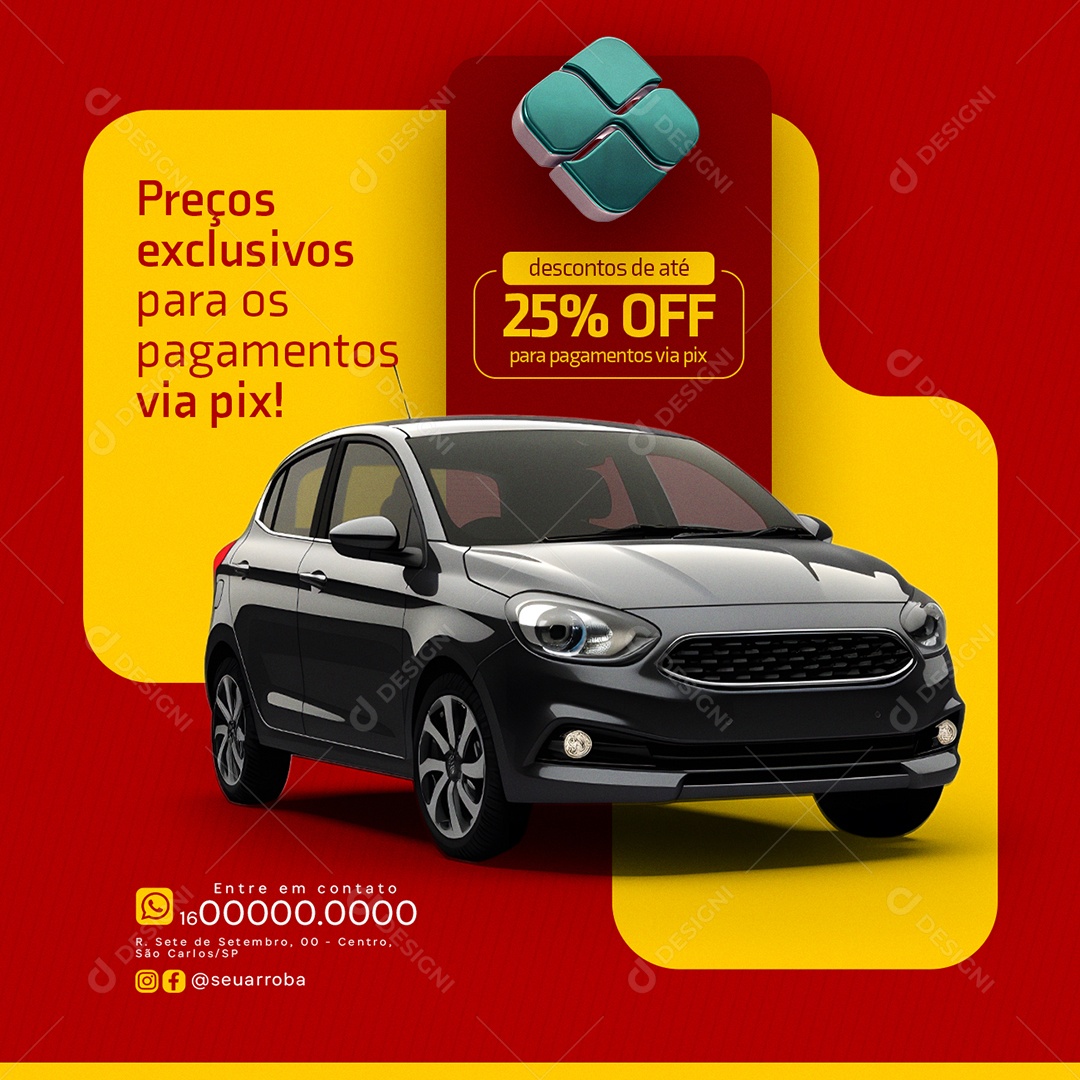 Posto de Gasolina Preços exclusivos descontos de até 25% Off Social Media PSD Editável