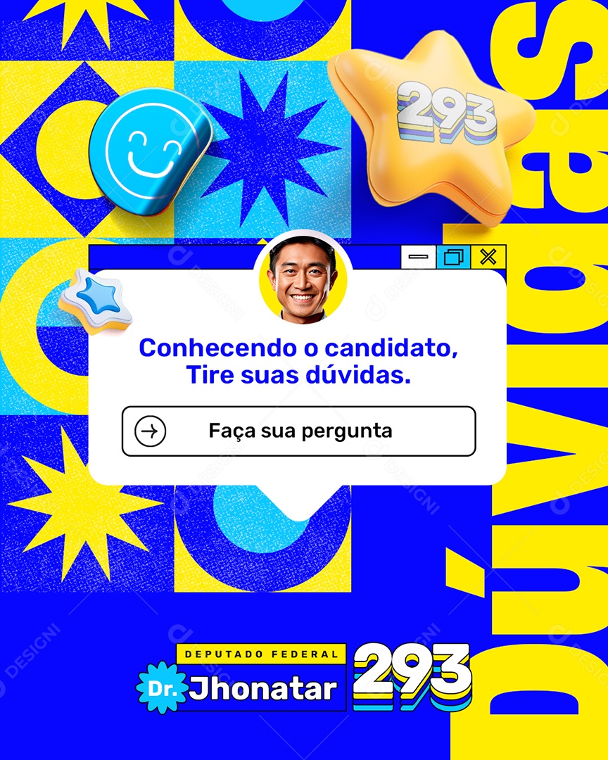 Election Knowing the candidate ask your question Social Media PSD Editable