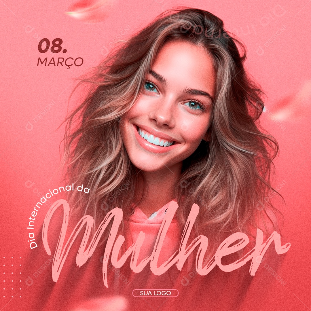 Dia Internacional das Mulheres 8 de Março Social Media PSD Editável